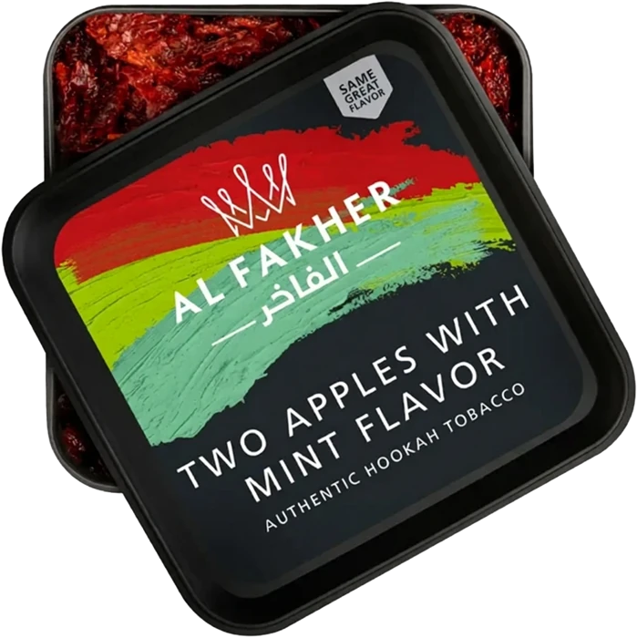 Al Fakher Double Apple Mint hookah tobacco packaging isolated without background