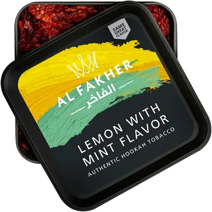 Al Fakher Lemon Mint hookah tobacco packaging isolated without background