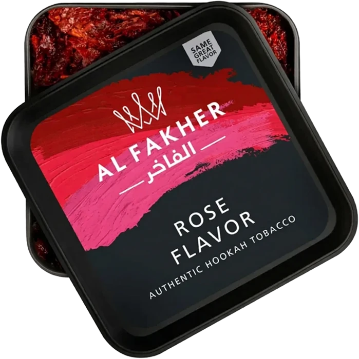 Al Fakher Rose hookah tobacco packaging isolated without background