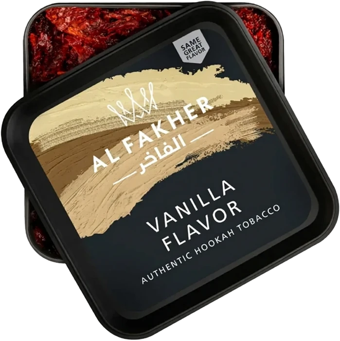 Al Fakher Vanilla hookah tobacco packaging isolated without background