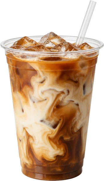 Iced coffee with milk at Marrakech Hookah Lounge & Cafe on South York Road, Hatboro